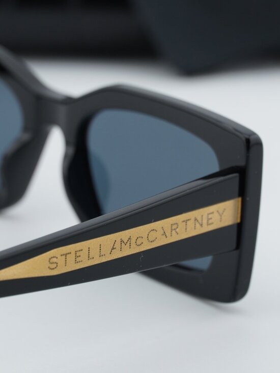 Stella McCartney SC40065I 01A Rectangle Sunglasses - Black / Grey main image 5